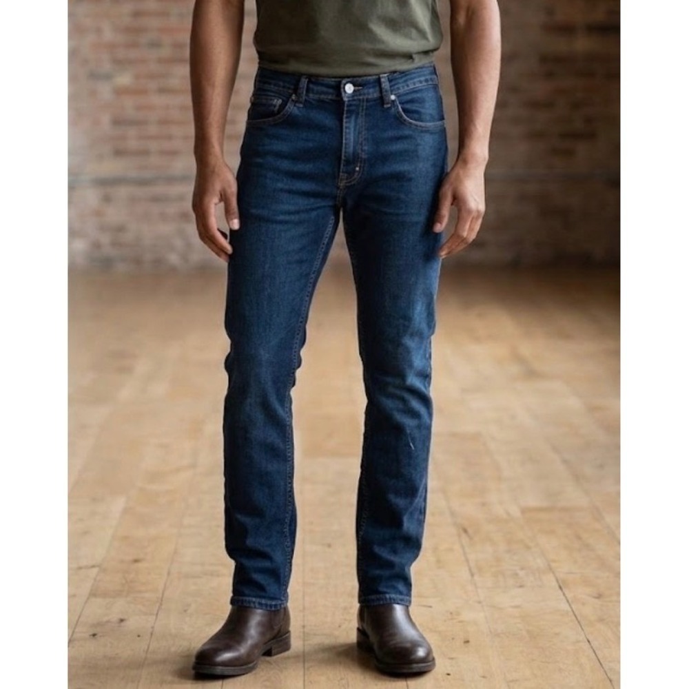 Levis 510 Skinny Fit Jeans Mens 34x32 Dark Wash Indigo Denim 05510-0692